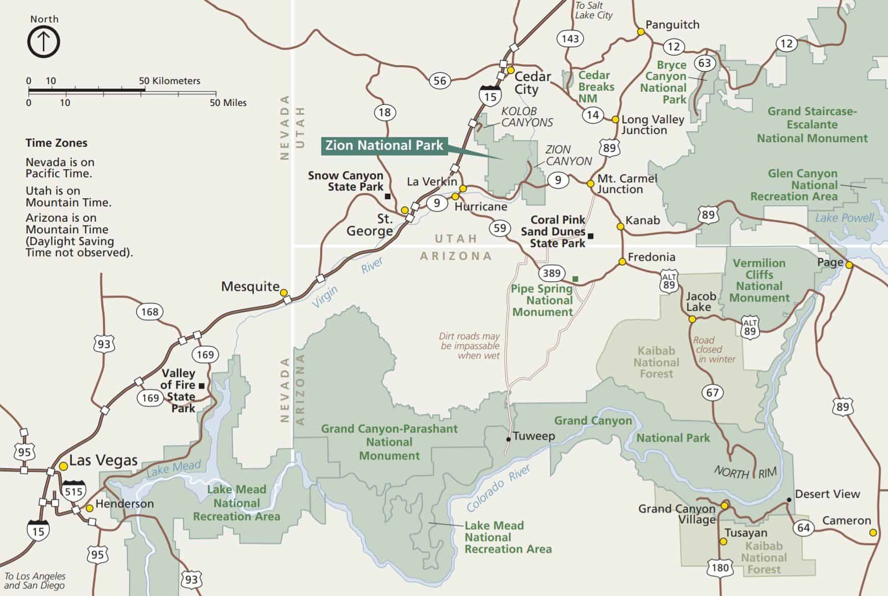 Angel's Landing - Hiking Trail Map, Time & Length, Zion National Park