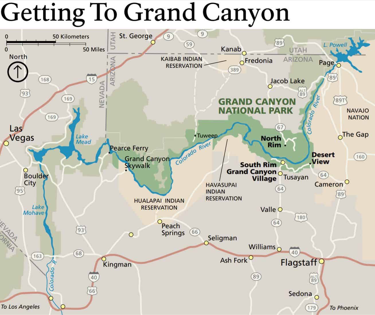 Grand Canyon Park Map