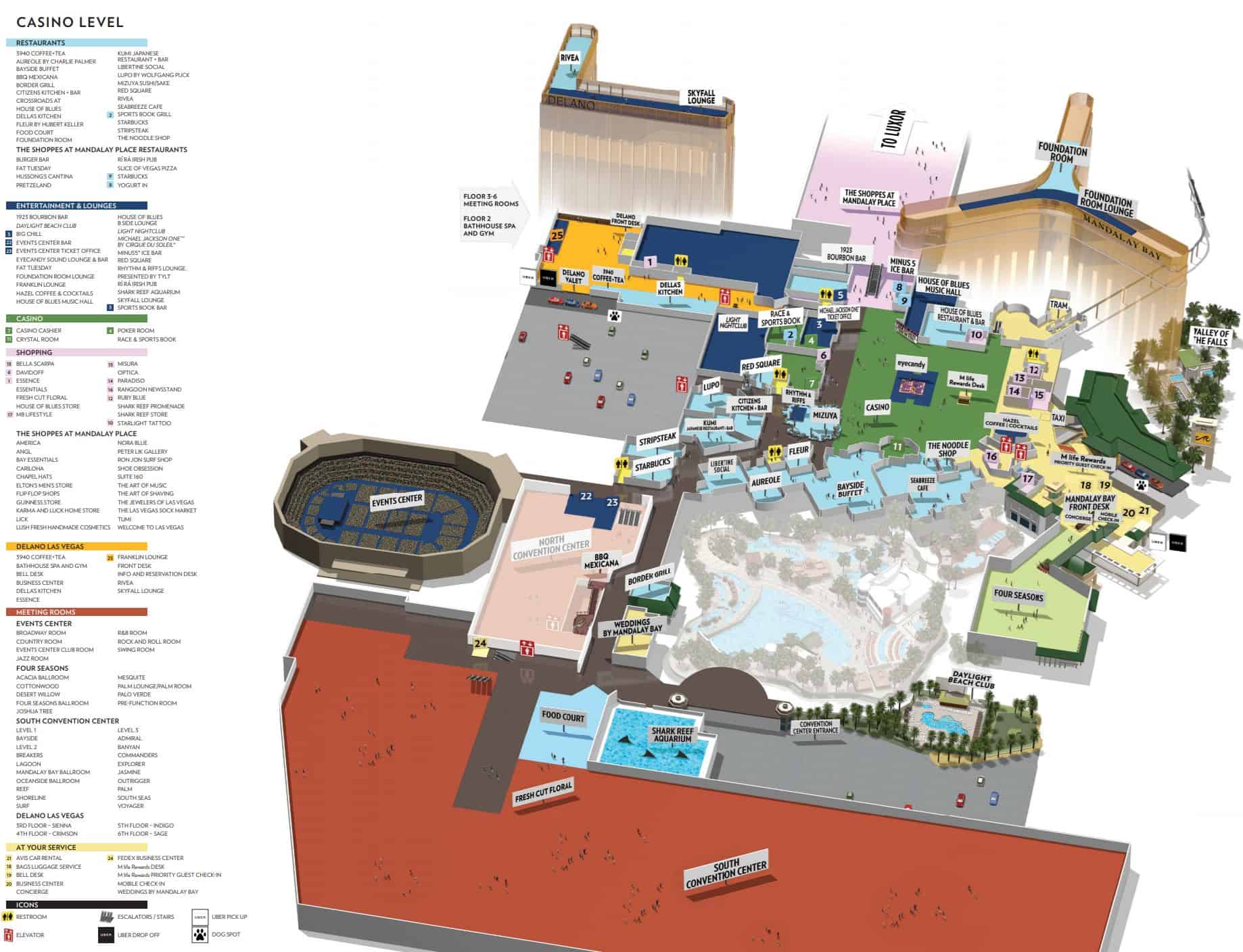 Mandalay Bay Tram Stops Map, Hours, Route, Schedule Times, Location