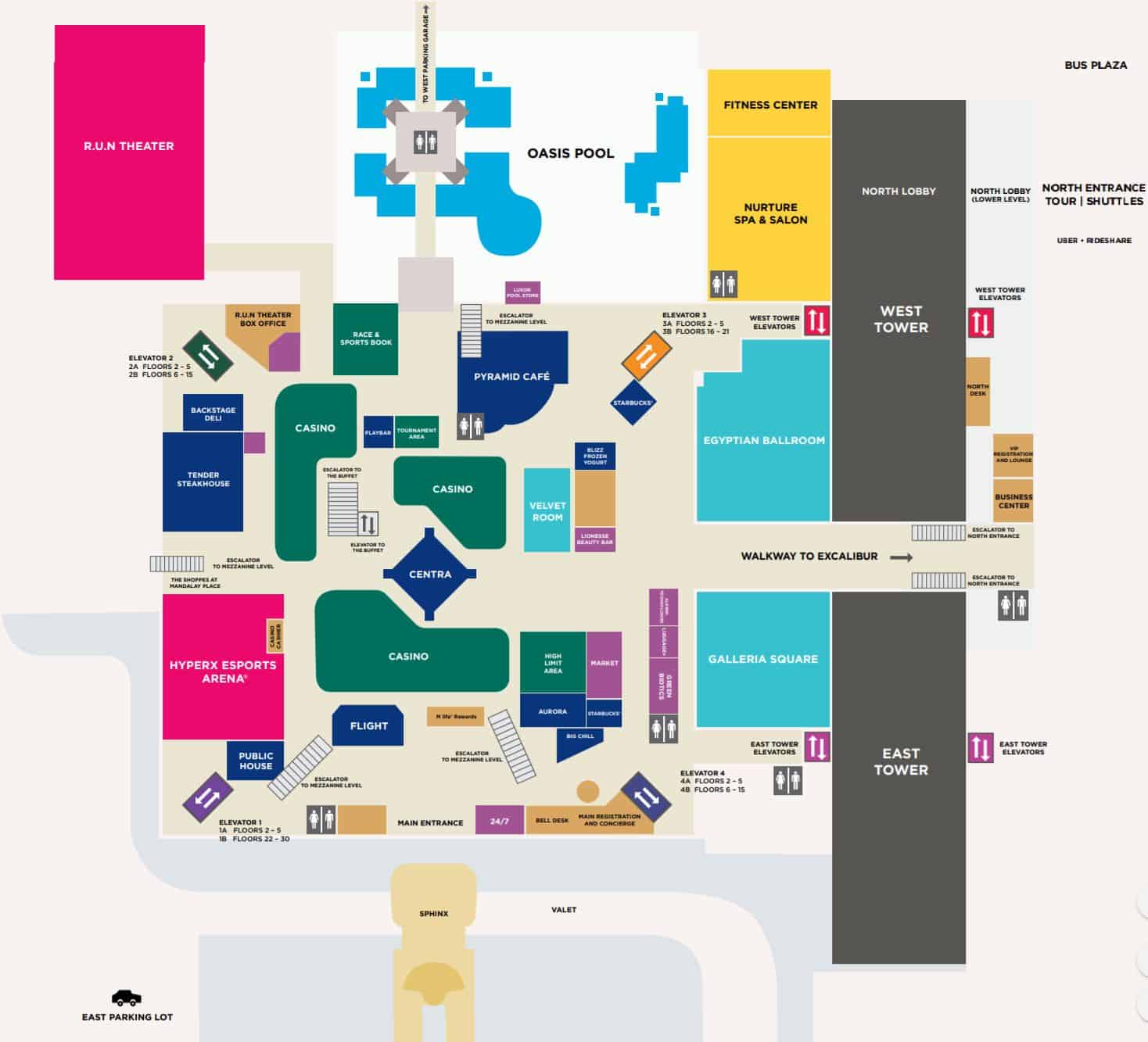 Mandalay Bay Tram Stops Map, Hours, Route, Schedule Times, Location